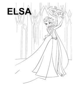 Elsa Snowflake Coloring Page - 100+ Amazing SVG File