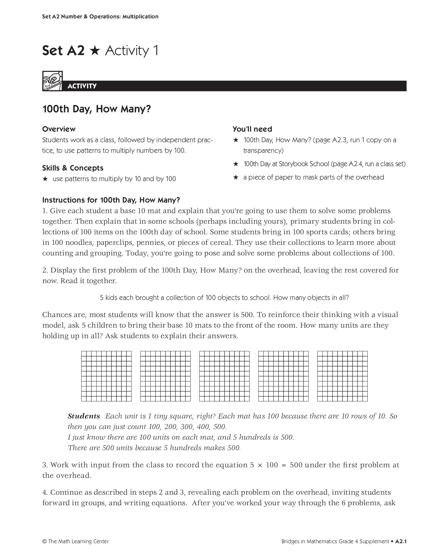 Bridges In Mathematics Grade 3 Answers