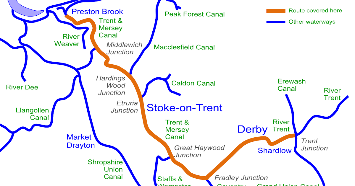 Trent And Mersey Canal Map | Terminal Map