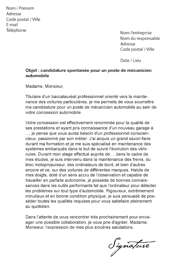 Faire Une Lettre De Motivation Cuisinier  Ini Huruf l
