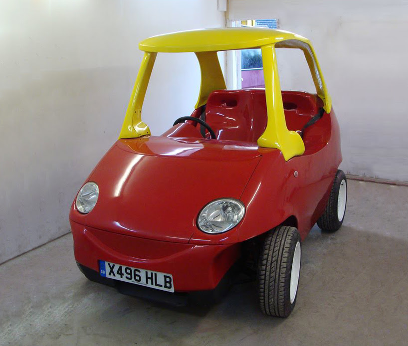 adult sized replica of little tikes car takes to the streets