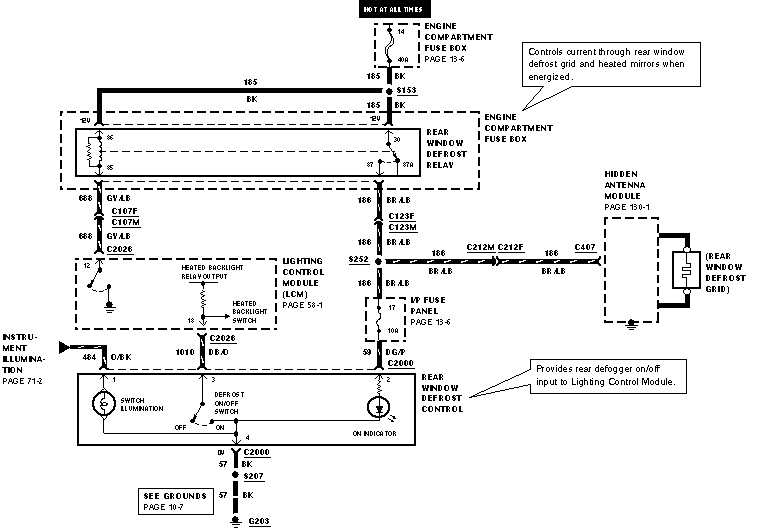 2001 Ford Mustang Power Window Wiring Diagram