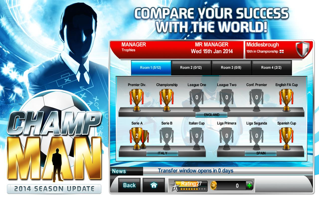 MOD Champ Man 1 4 Android MOD APK (Unlimited Credits/Gold Coins