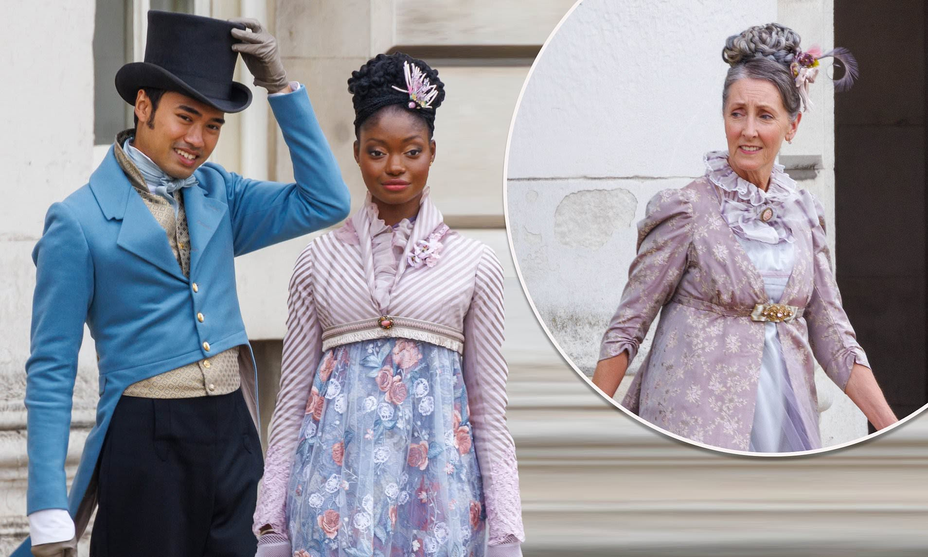 Bridgerton continues filming for series three in Greenwich as cast turn heads in period costumes
