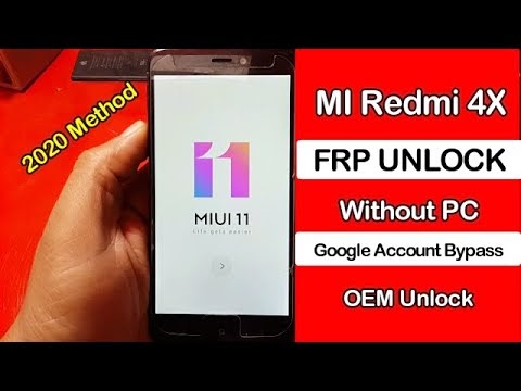 Frp xiaomi redmi 4x miui 10 сброс аккаунта google без компьютера