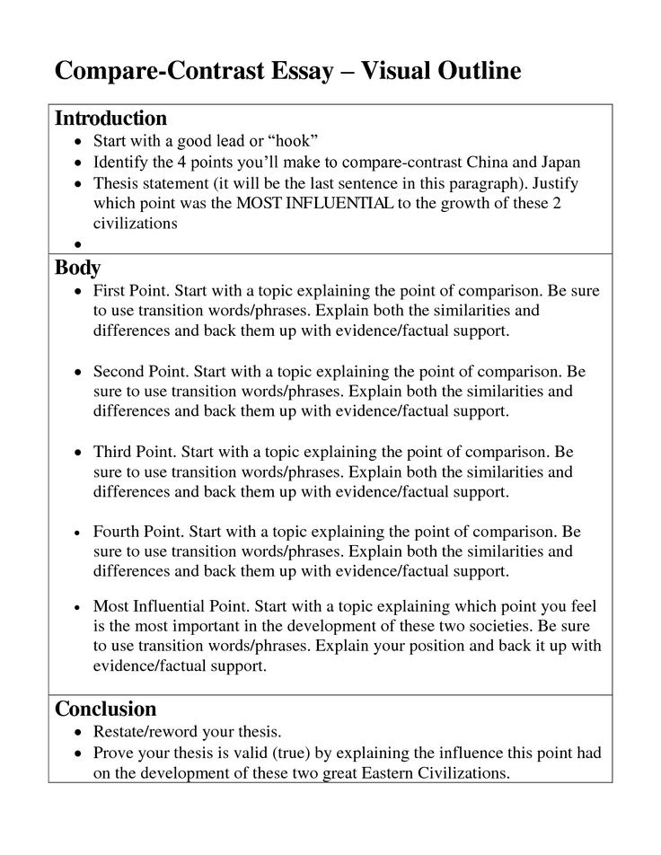 how to write a compare and contrast essay in apa