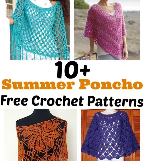 Melissa Crochet Designs: 10 + Summer Poncho Free Crochet Patterns
