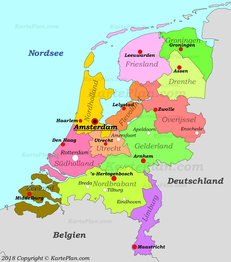 Karte Niederlande | Karte
