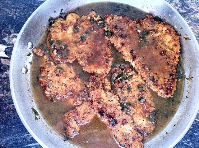 Simmering Chicken in Pan Sauce