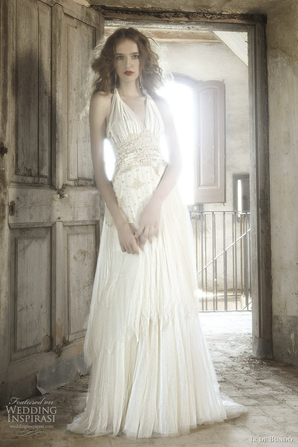  bohemian vintage feel to the collection ir de bundo 2012 wedding gown 