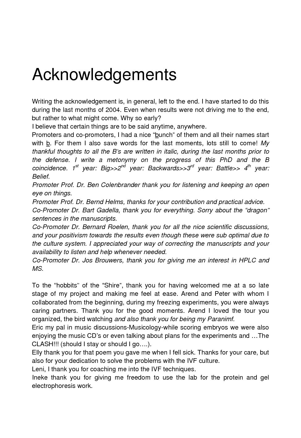 acknowledgement in phd thesis india
