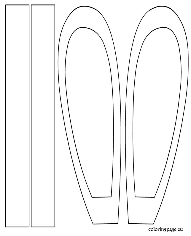 Coloring Pages Of Bunny Ears Coloringpages2019