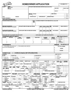 Acord Insurance Form Fillable Pdf