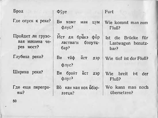 Russian-German wartime phrasebook