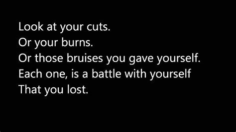 Self Harm/Depression Quotes YouTube Self Harm/Depression Quotes YouTube