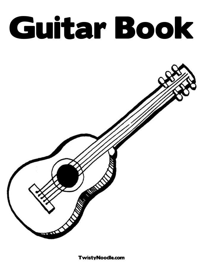 Guitar Coloring Page - 261+ SVG Cut File