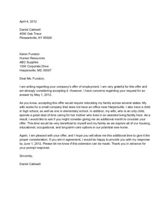 How To Write Extension Letter For Job - Job Retro