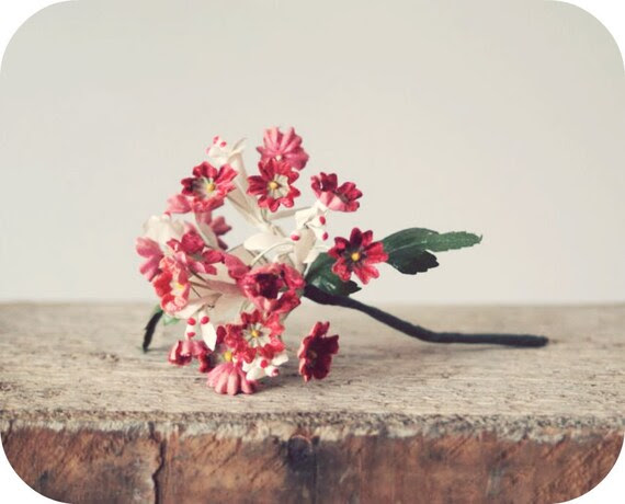 Summer Blush Millinery Bouquet, Vintage Millinery Corsage, Supplies, 1950s Millinery Flowers, Mothers Day, Boutonnier,