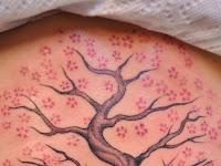 Cherry Blossom Tree Tattoo Upper Back
