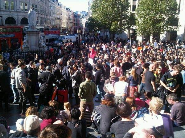 La protesta del 15-O en Londres