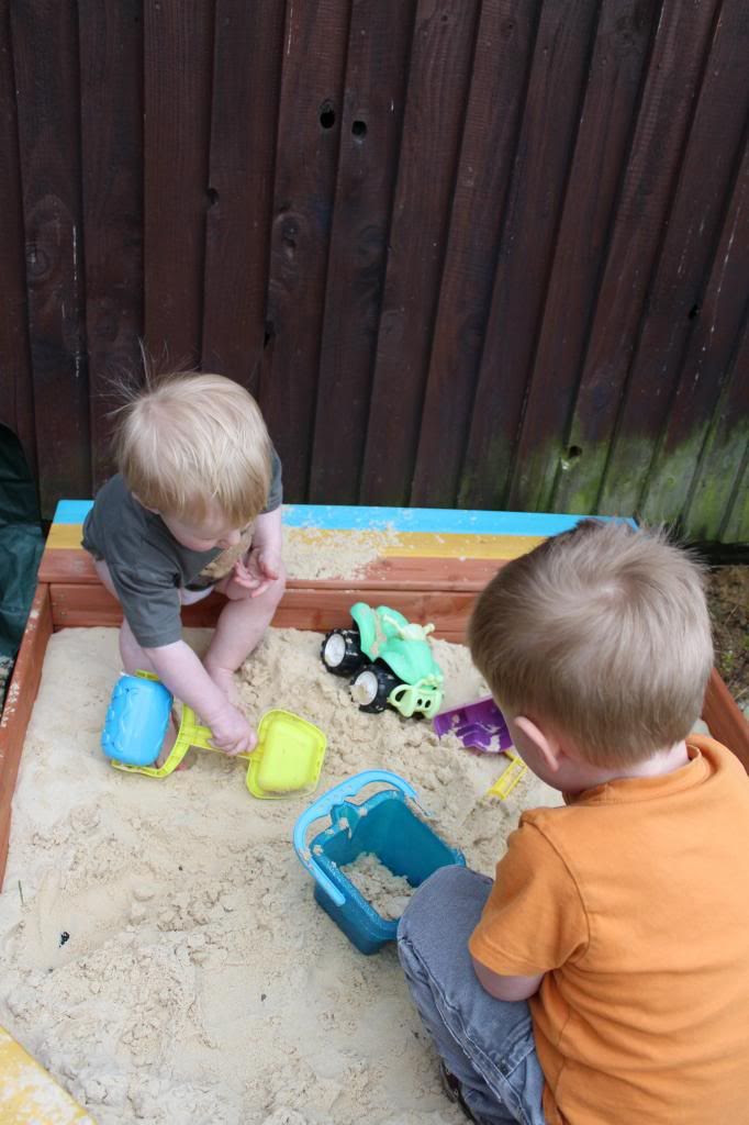 Playing in sandpit