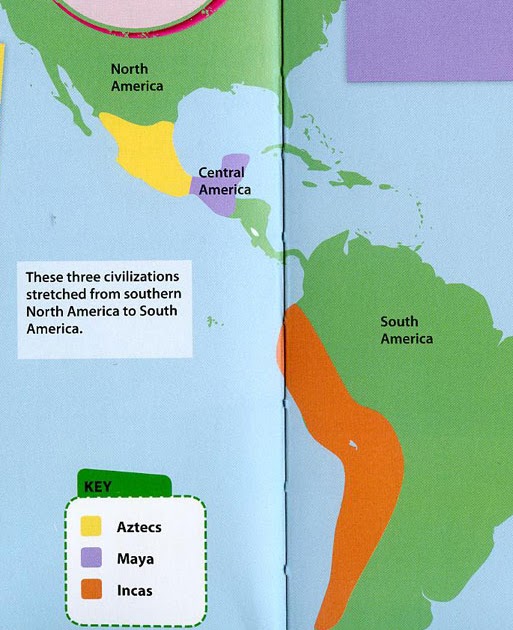Aztec Mayan Inca Map