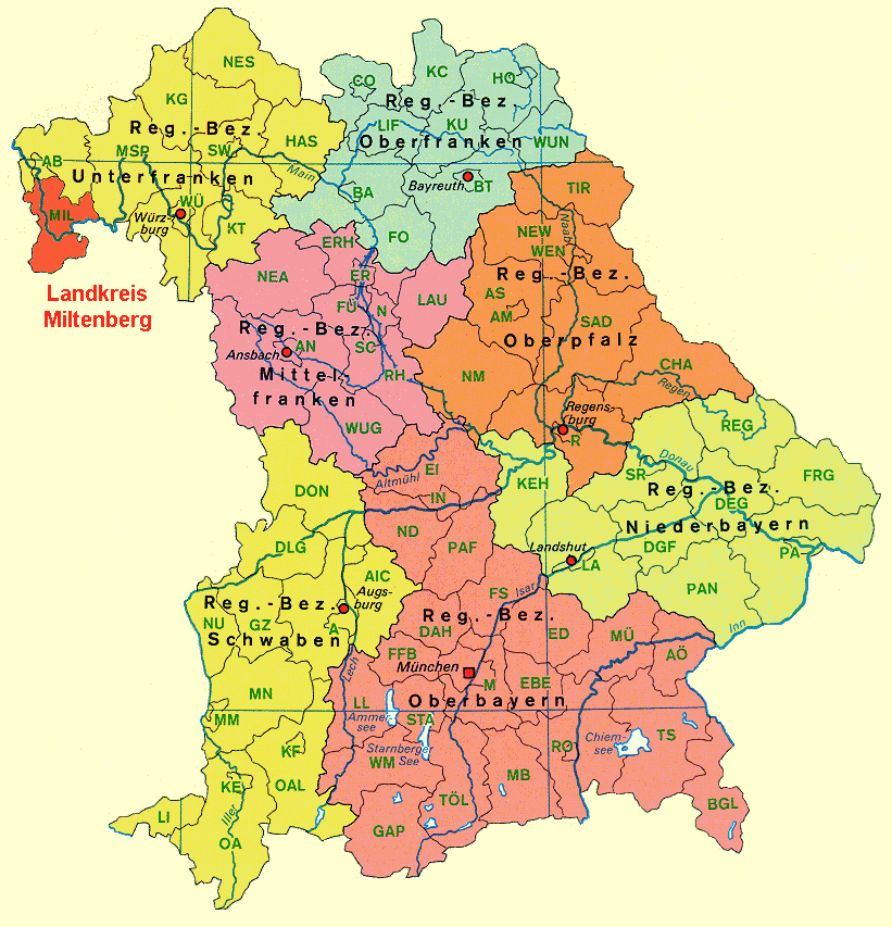 Bayern Karte Deutschland