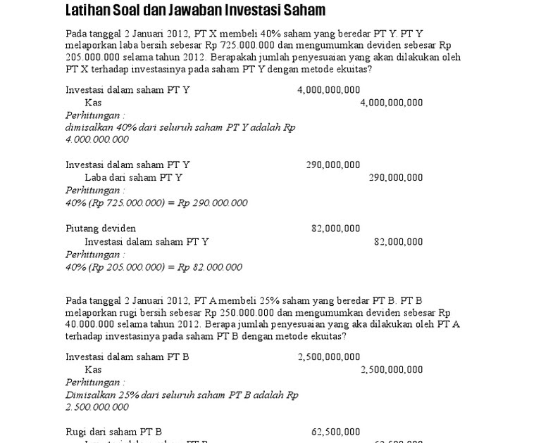 Soal Investasi