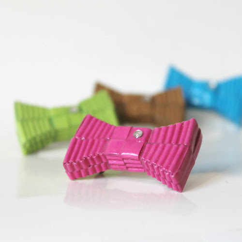 Geometric Paper Bow Brooch
