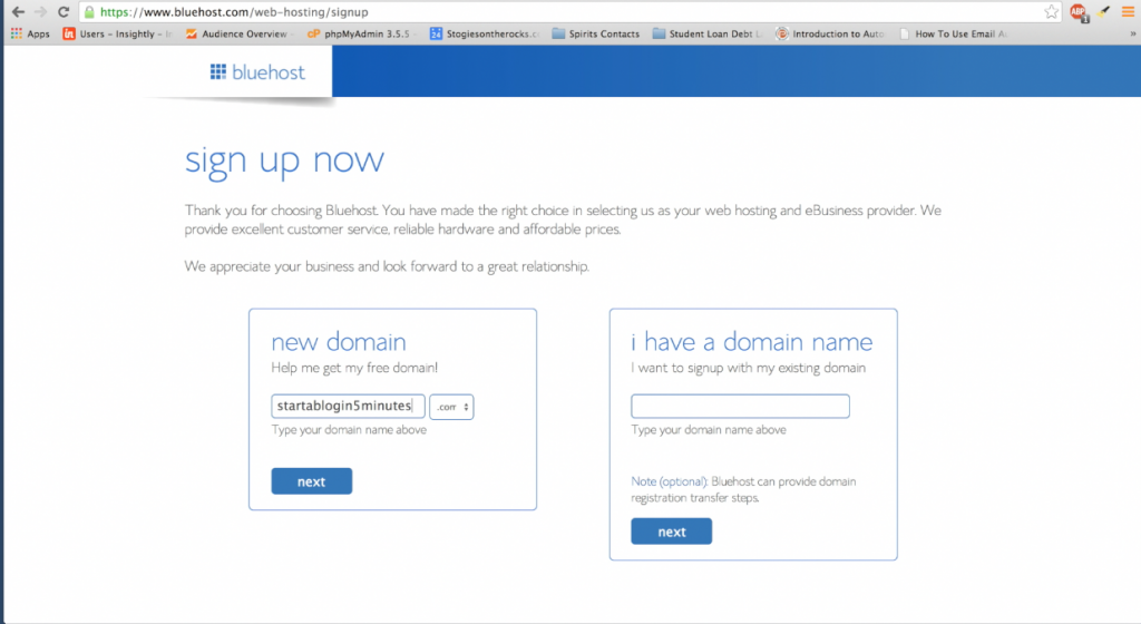 Enter a Domain Name