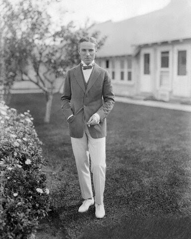 Actor Charlie Chaplin in Front of Studio Actor Charlie Chaplin in Front of Studio