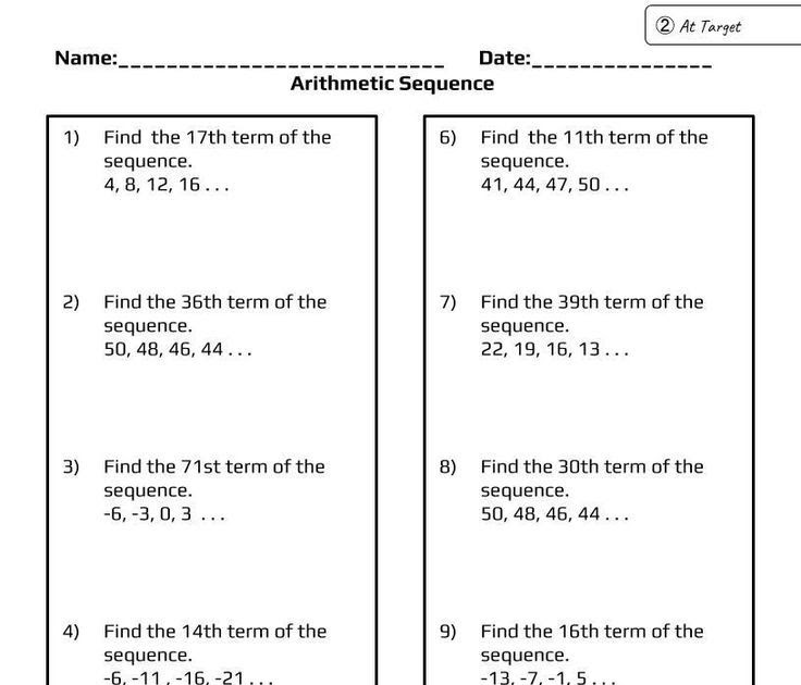 Arithmetic Series Worksheet Pdf - worksheet