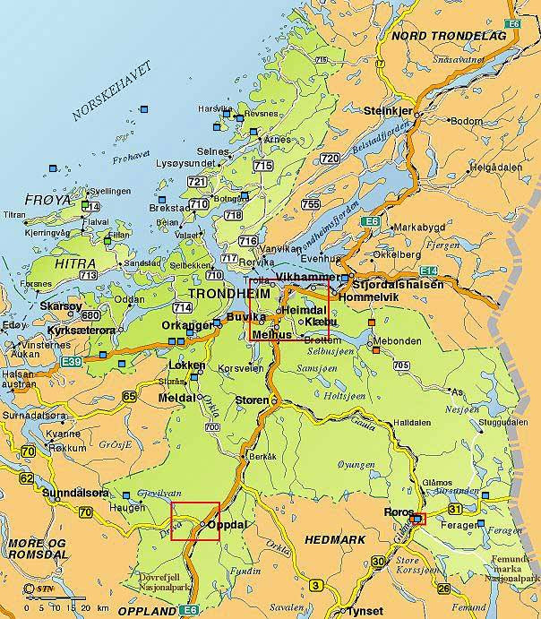 Karta Tröndelag – Karta
