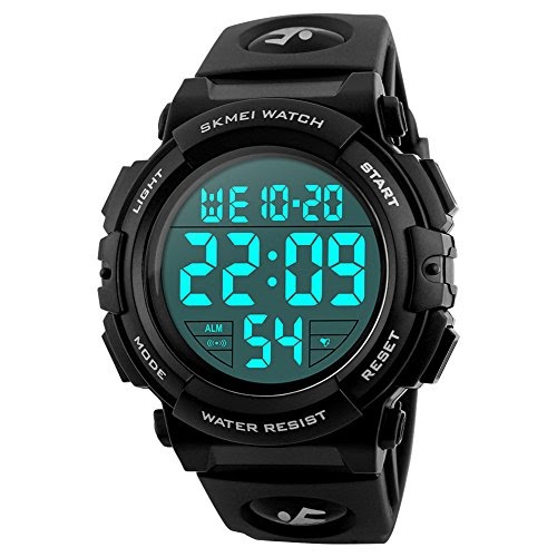round face digital watch