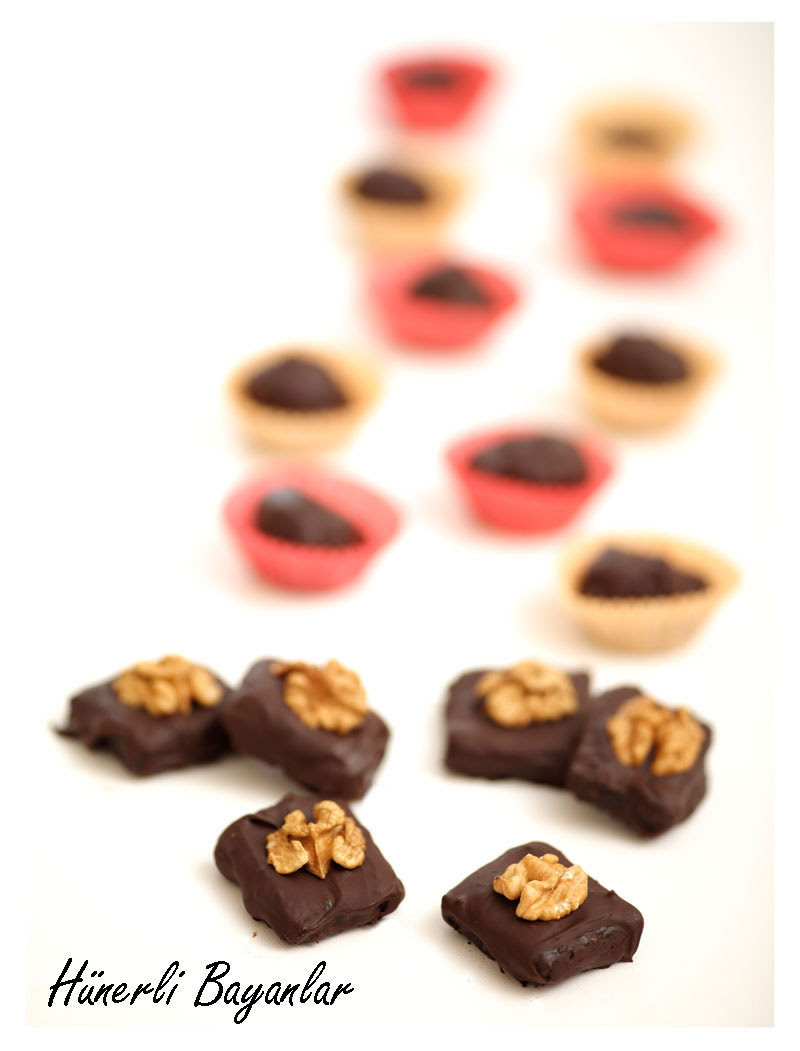 Cevizli Çikolata Truf (walnut chocolate truffles) 4
