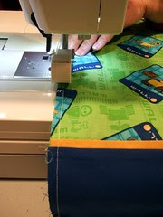 19-Sew QI seam beginning at cuff end
