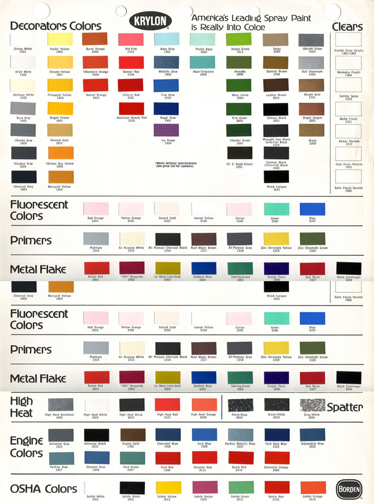 Krylon Spray Paint Color Chart The Most Detailed Guide | Sexiz Pix