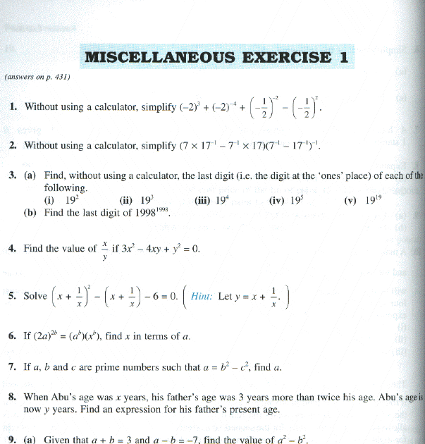 Breanna Mathematics Form 1 Chapter 2 Exercise