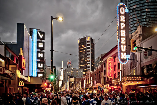 One down, three to go... Canucks Celebration!