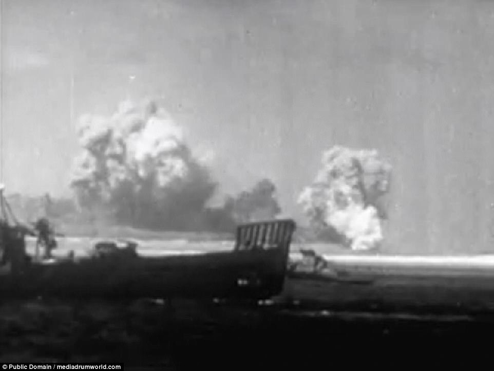 The Americans targeted the islands with air strikes, artillery and a land invasion, making significant gains and forcing the Japanese from the islands one by one as they made their way across the area