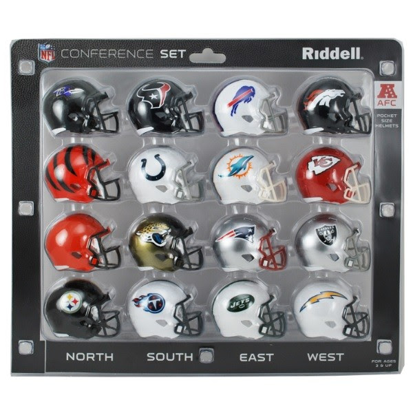 16 NFL Pocket Pro Size SPEED Mini Helmets AFC Set by Riddell 16 NFL Pocket Pro Size SPEED Mini Helmets AFC Set by Riddell