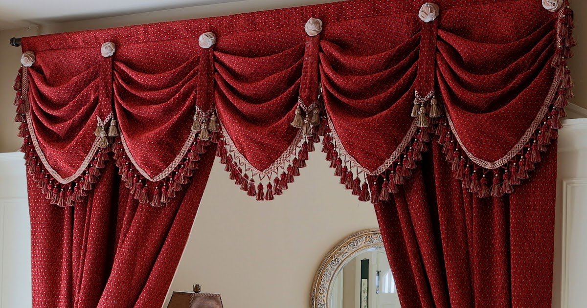 living room valances and swags
