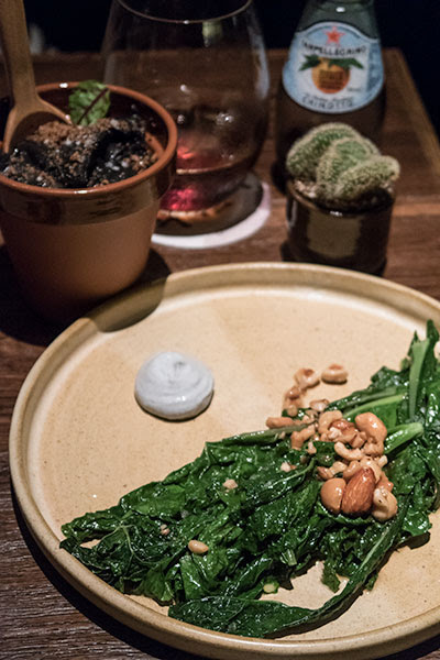 Salted and Hung Kale and Black Mash