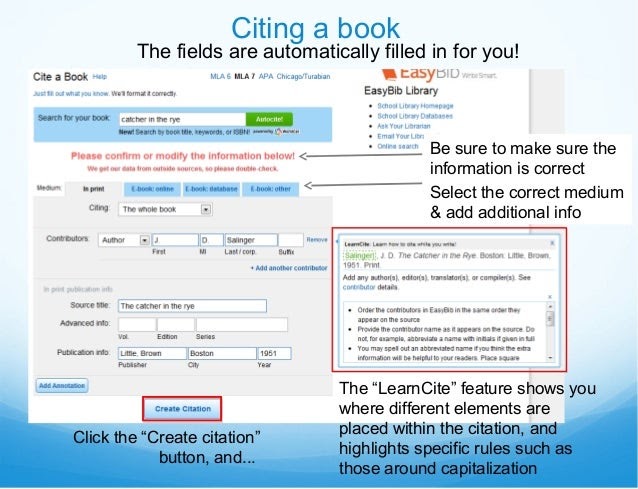 Easybib Book Citation