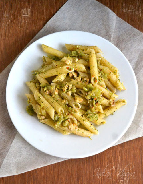 Broccoli Pesto Pasta Pasta Recipes ~ Indian Khana