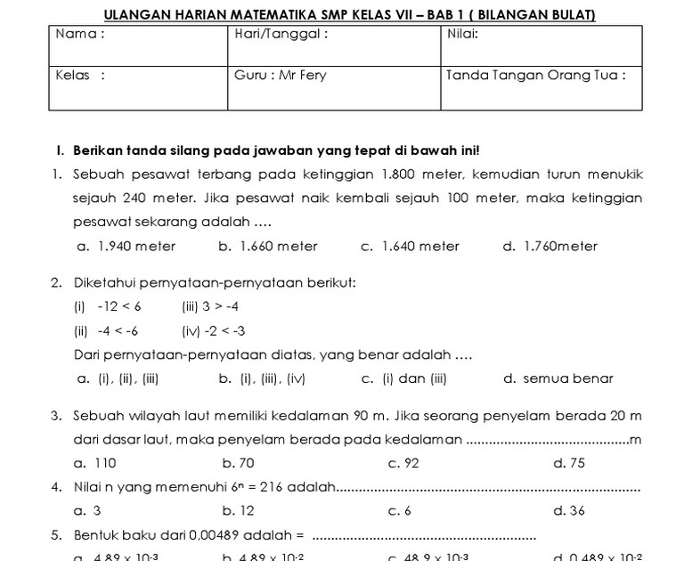 Contoh Soal Ulangan Tajwid