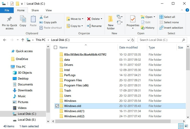 How to Delete Windows.old Folder on Windows 10 | Technastic