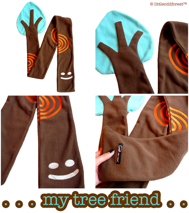 My Tree Friend fleece scarf