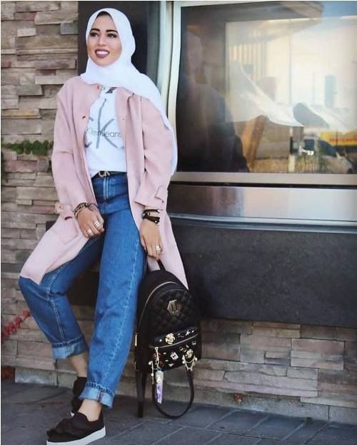 20 Inspirasi  Celana  Boyfriend Jeans Hijab Rot From View