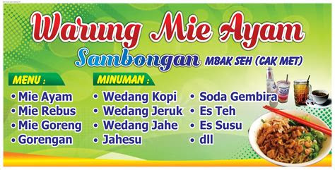 Contoh Banner Bakso Dan Mie Ayam - Banner aja